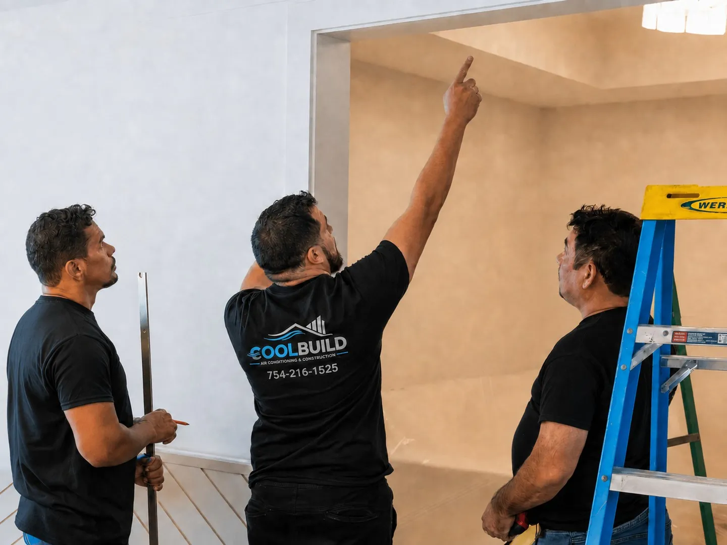 CoolBuild crew supervising a restoration project at a South Florida home